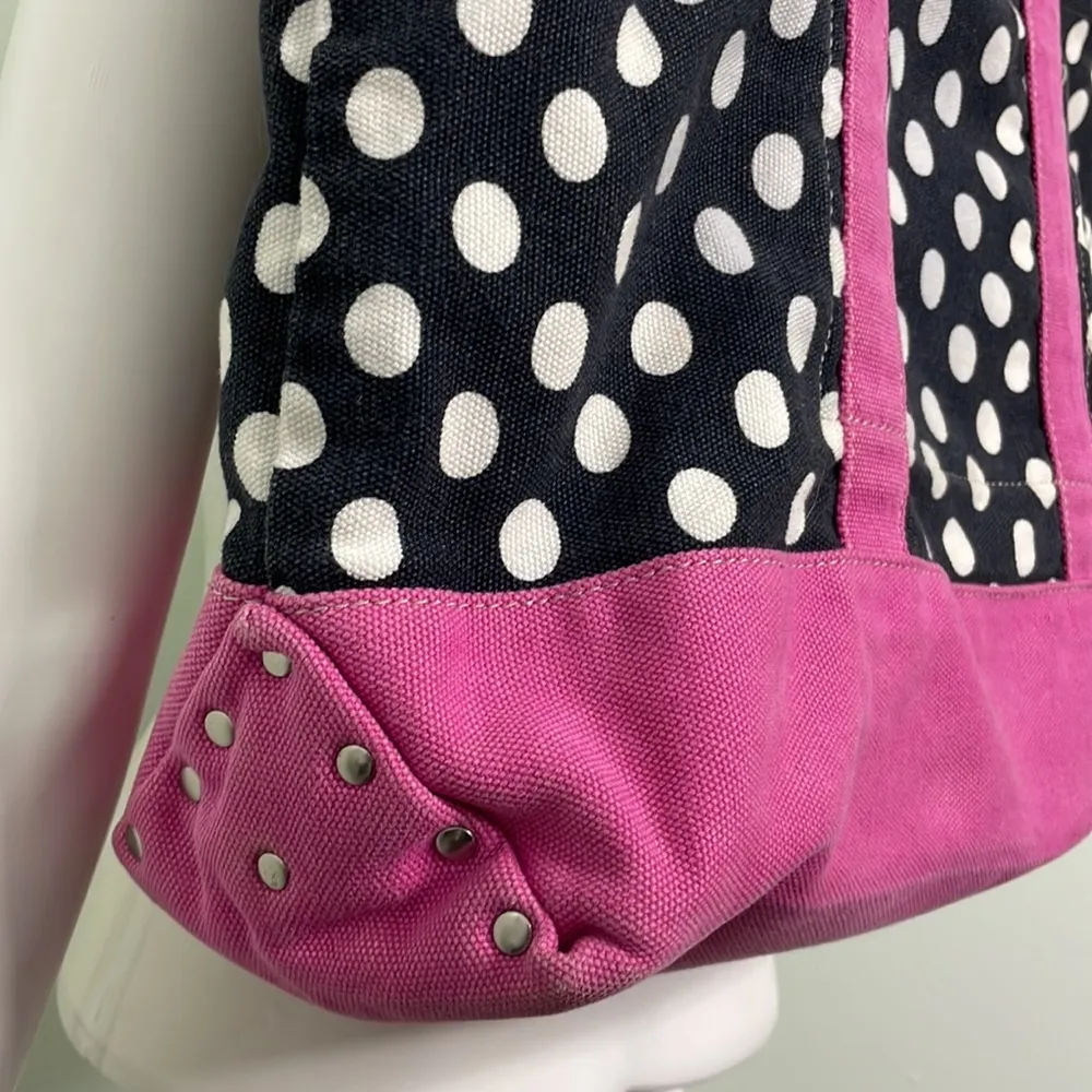J. Crew Black Polkadot Canvas Tote - Image 2