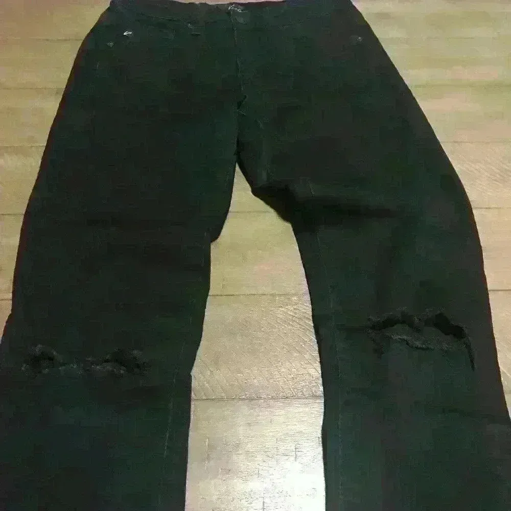Kancan Estilo‎ KC5003BK distressed pants Sz 5/26 Black - Image 2
