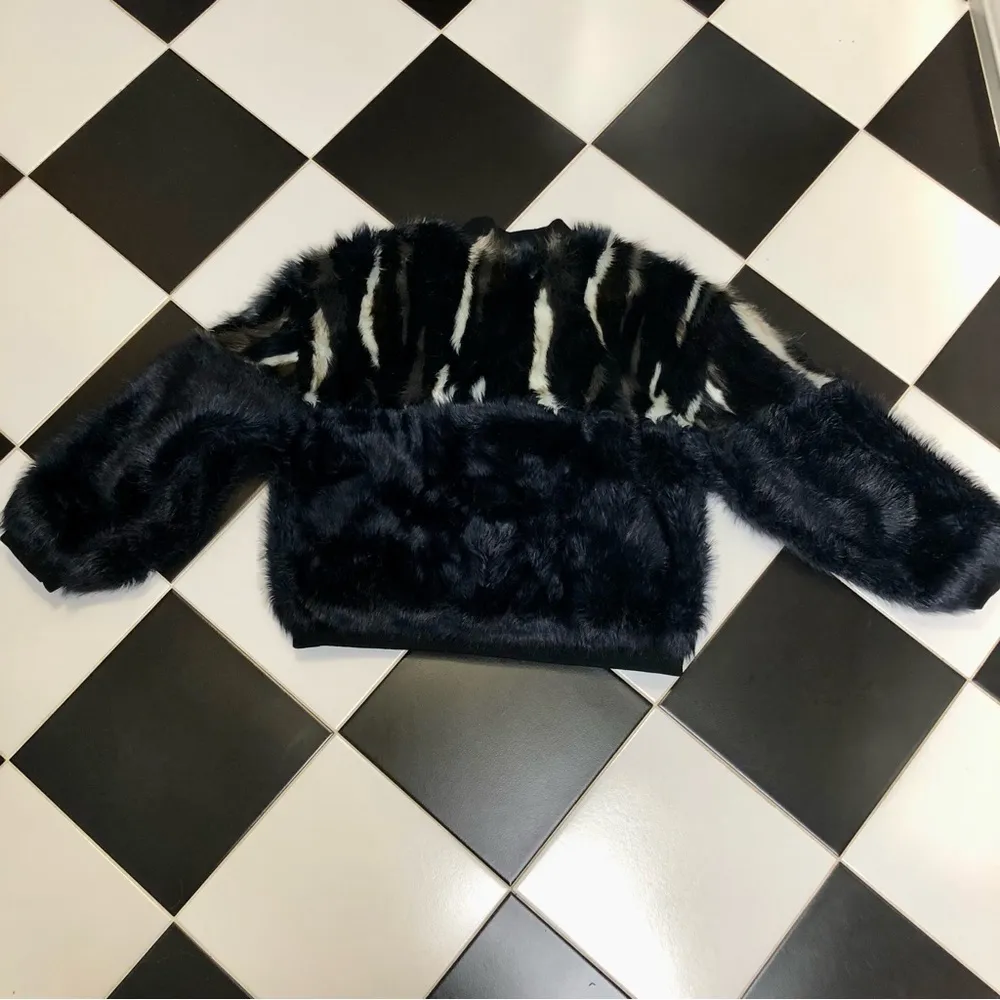 Gota Faux Fur Coat Multicolor Jacket Oversized Mob Wife Aesthetic - Image 10