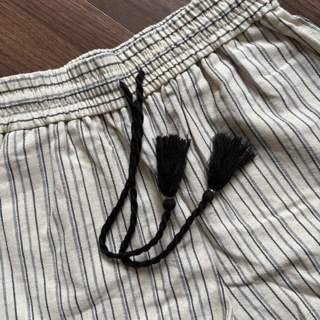 Striped Beige and Black Shorts - Image 3