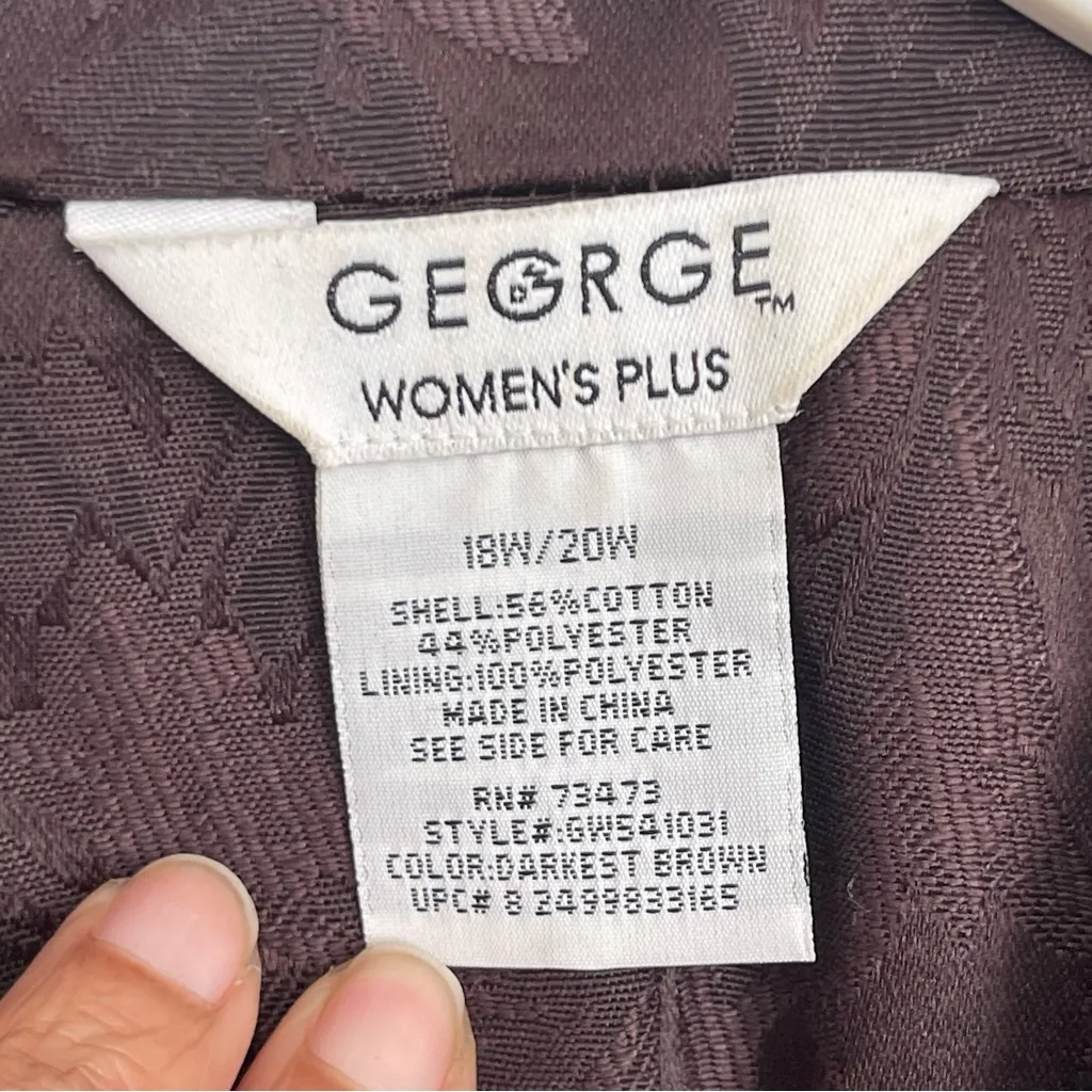 GEORGE | Purple Satin Floral Print Blazer Jacket Sz 18W/20W - Image 8