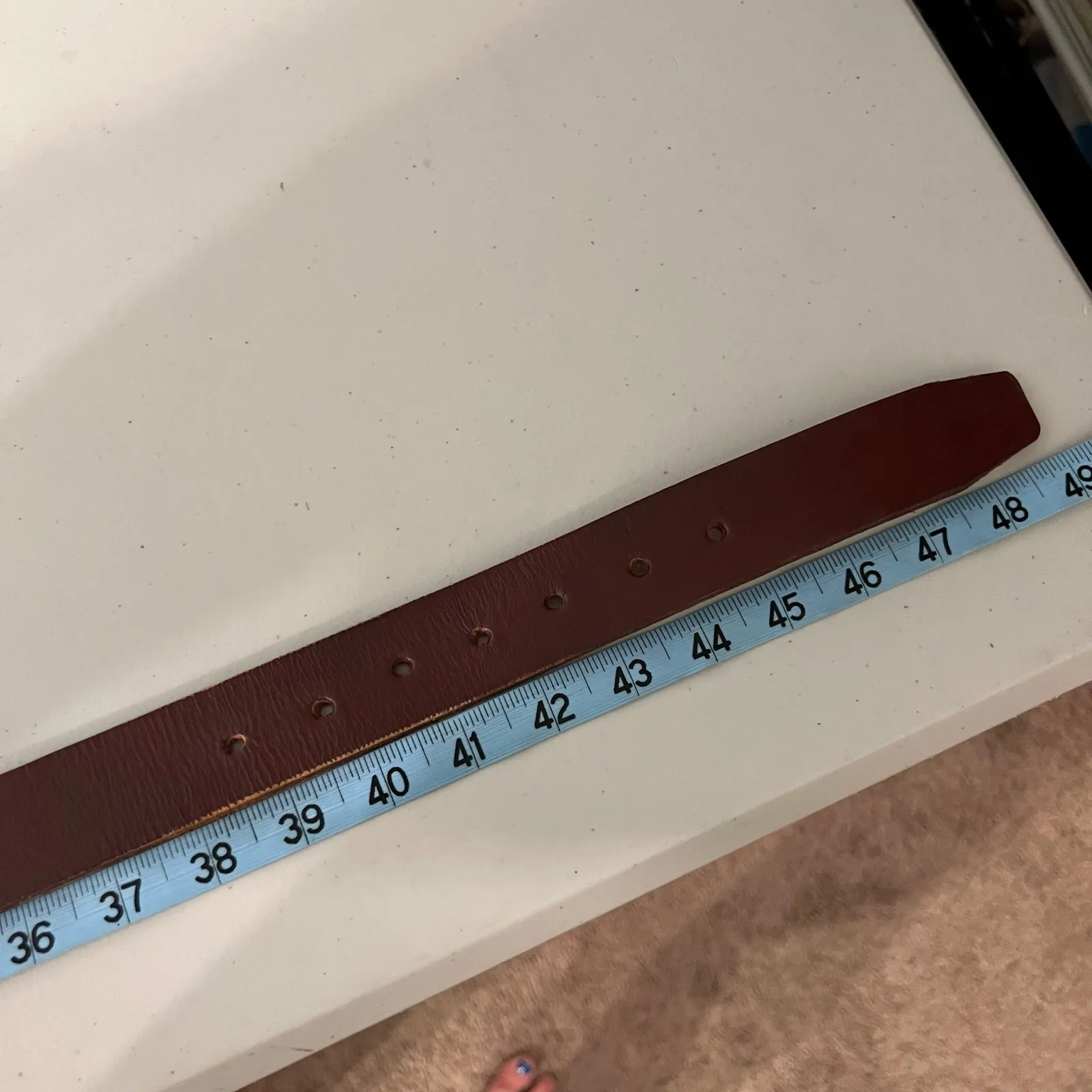 Vintage Brown Genuine Leather Woven Southwestern Belt Size Large Unisex - Image 7