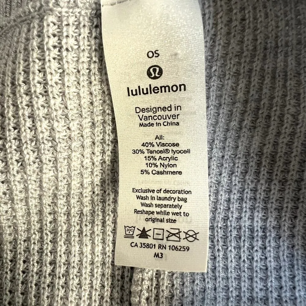 Lululemon Forward Flow Poncho BOOLUX Cape Silver Flow Gray Cashmere Blend - Image 4