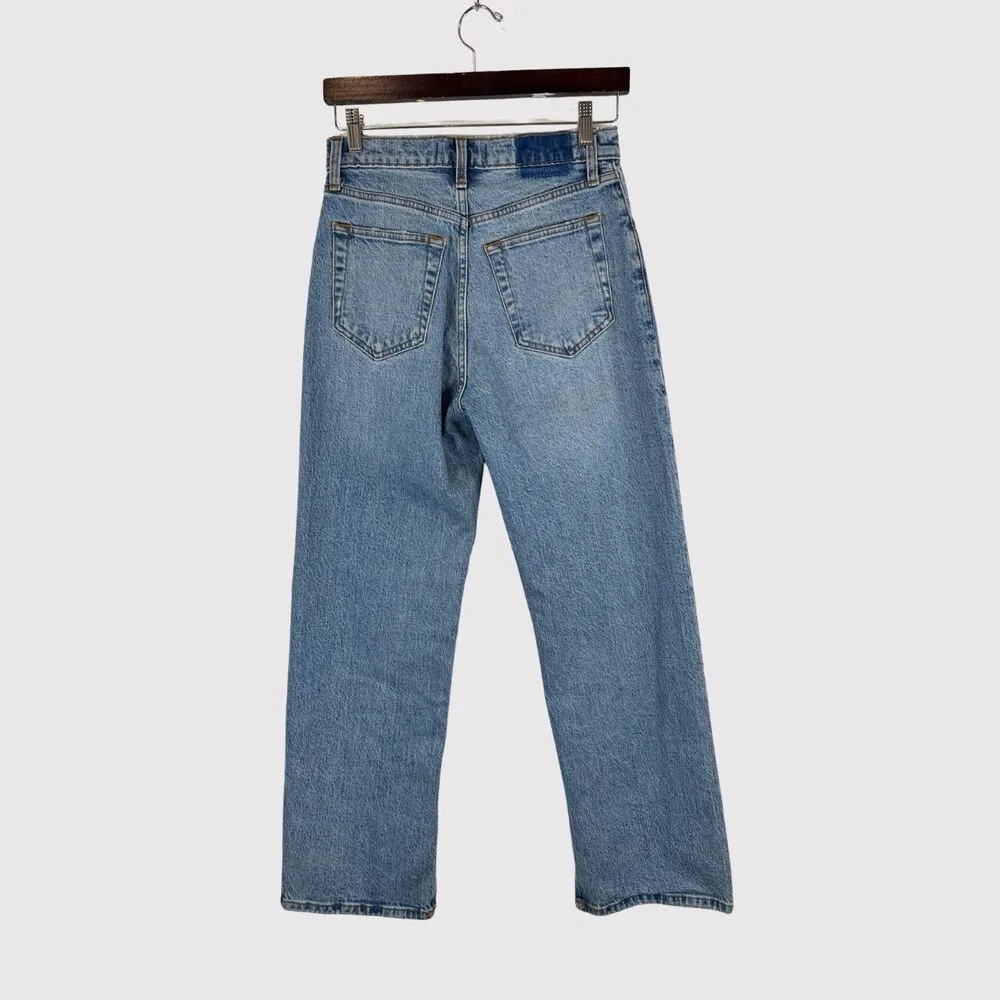 Abercrombie Fitch Womens Jeans Blue The 90s Relaxed Denim Hi Rise Split Hem 27/4 - Image 2