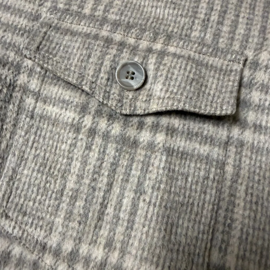 JOIE Plaid Shacket Button Down Shirt Jacket with 2 Pockets; NWOT; size XL - Image 5