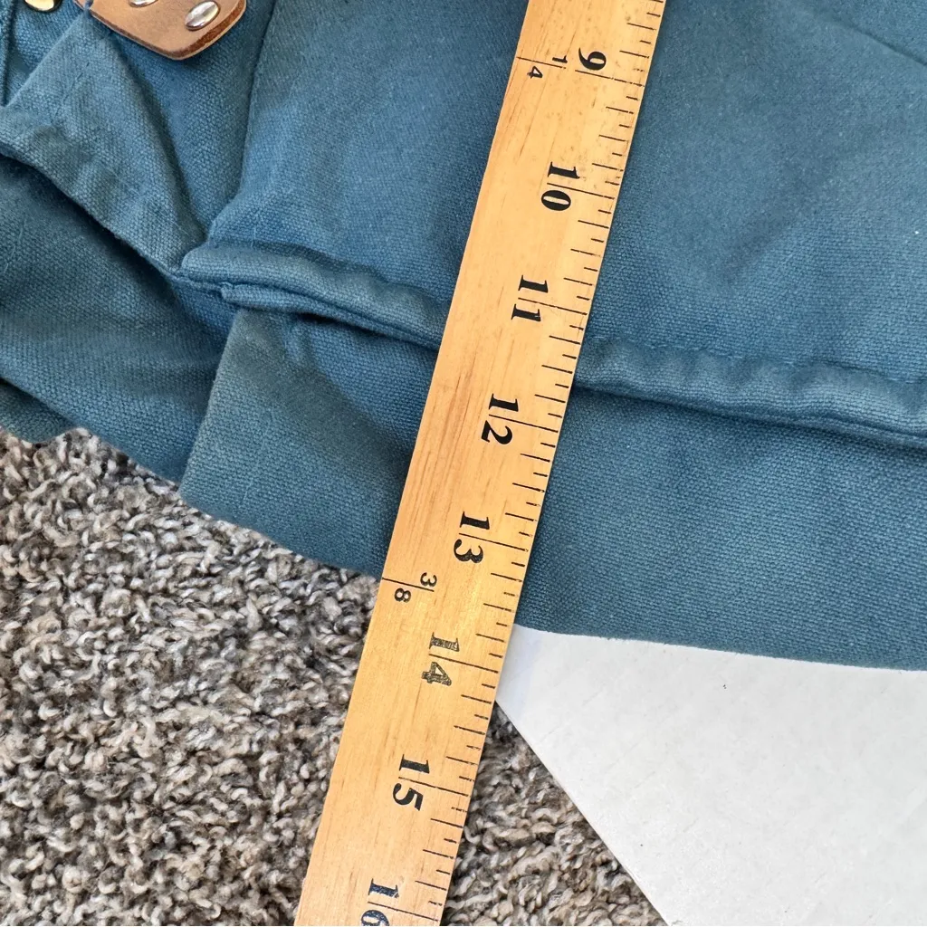 Feed America Teal Blue Canvas Tote Bag Handbag Womens Feminist Pin - Image 2