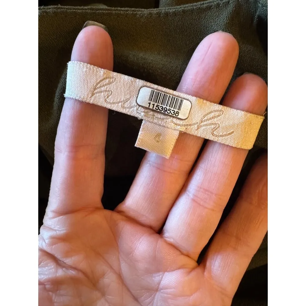 Hutch Dress Women 4 Olive Green Long Sleeve Tiered Skirt Mini Dress Party Career - Image 10