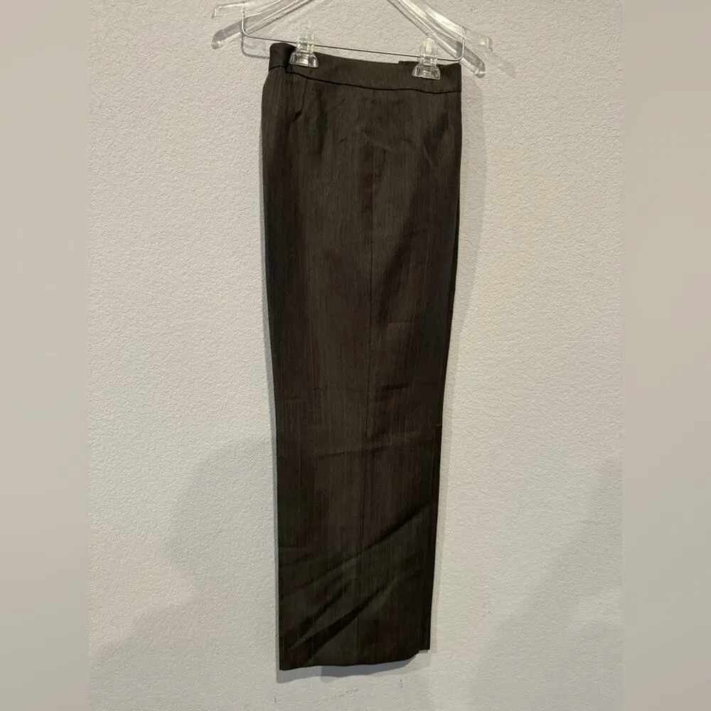 Kasper Women's Size 8P Petite Suit Buttoned Flap Pocket Blazer & Pant Brown - Image 6