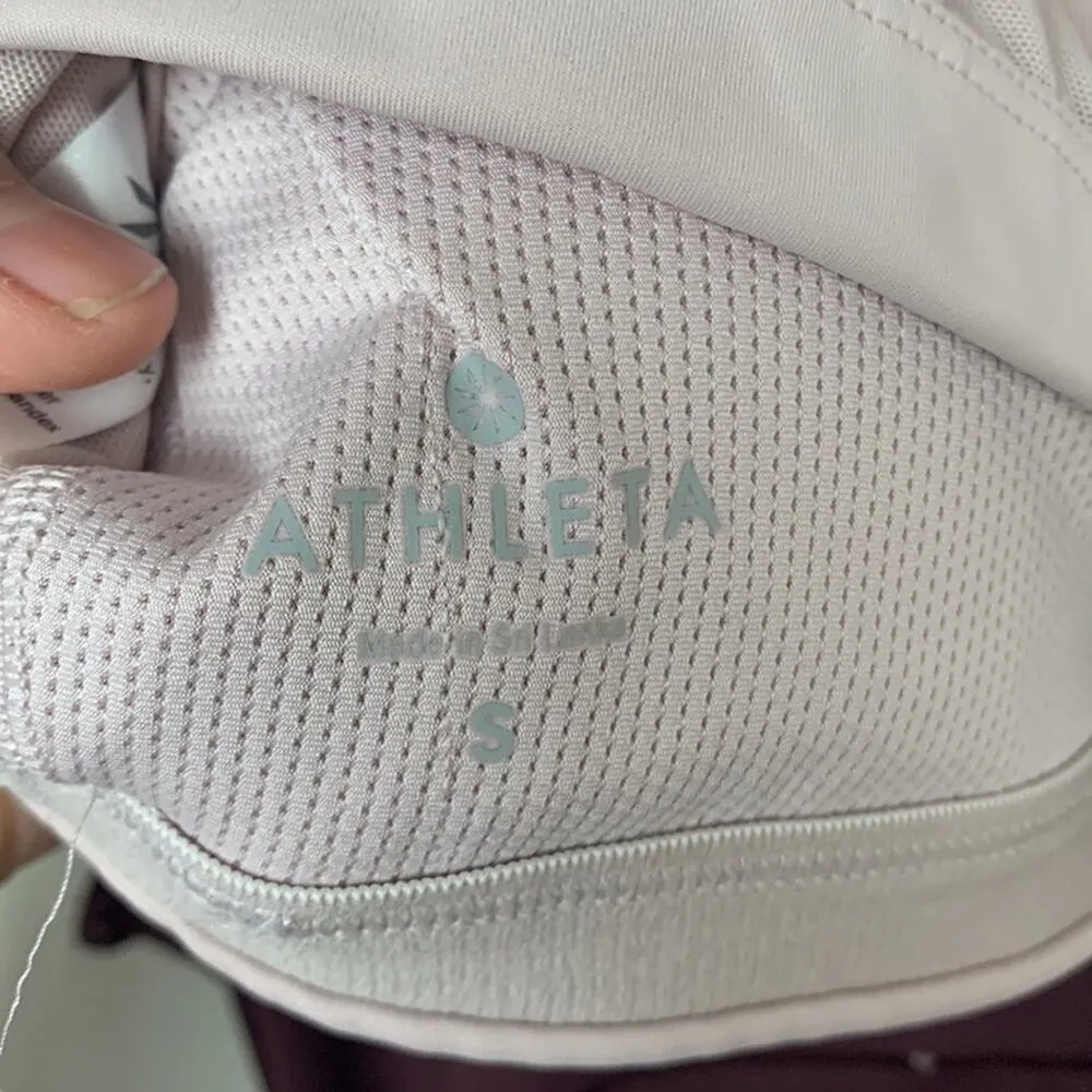 Athleta womens small sports bra and matching tank purple pink gym lulu work - Image 7