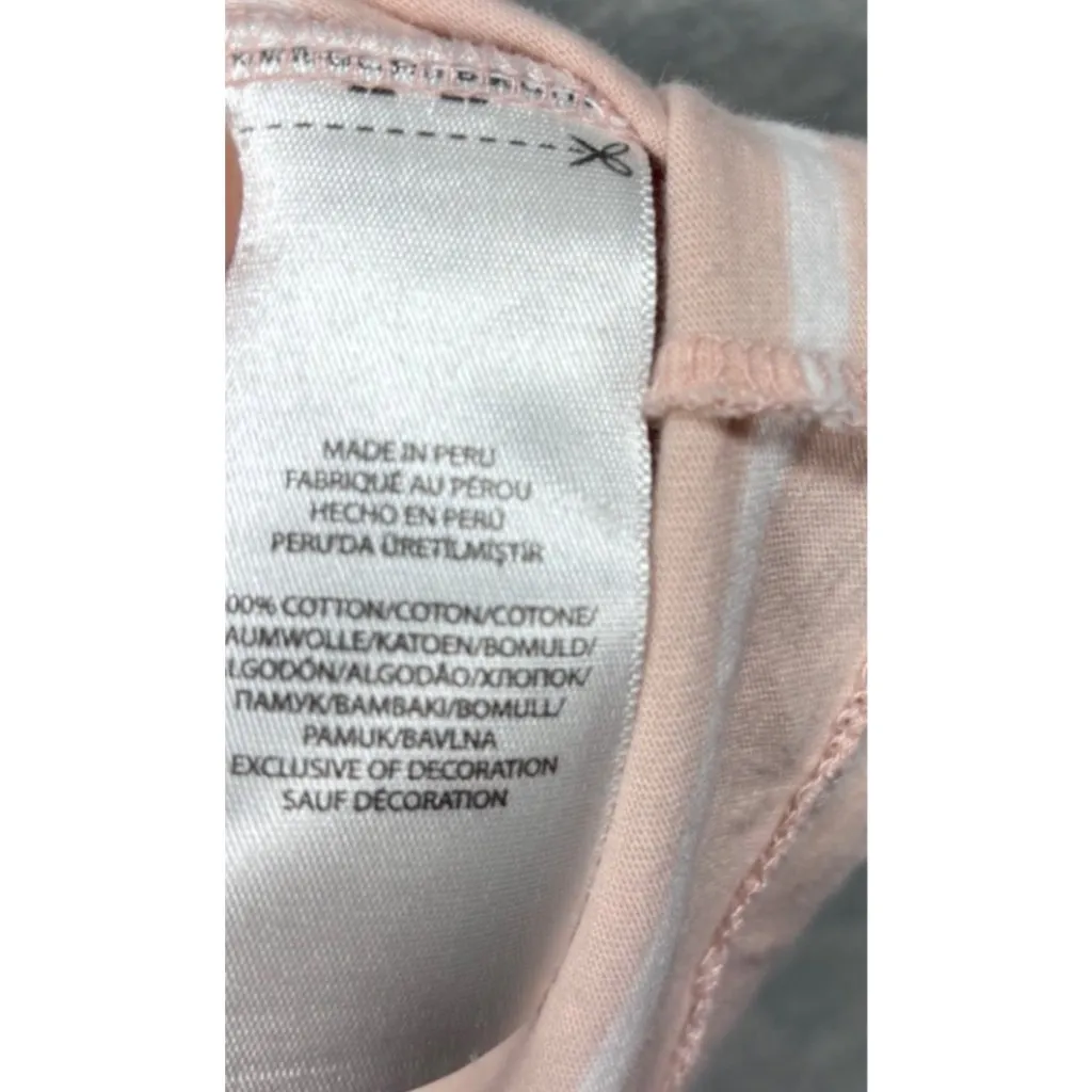 Polo Ralph Lauren Womens T-Shirt‎ XL Striped V-Neck Pink Preppy Casual - Image 4