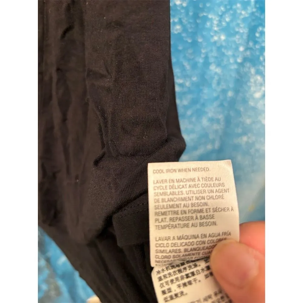 Style & Co Women's Black T-Shirt Dress Short Sleeve Petites Size Medium Petite - Image 5