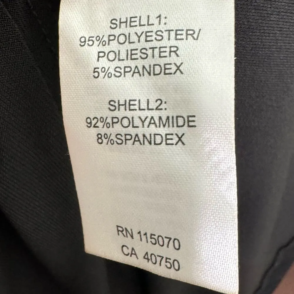 Nina Leonard Black Mesh Sleeve with Ruffle Cuff Dress Size Large - Image 6