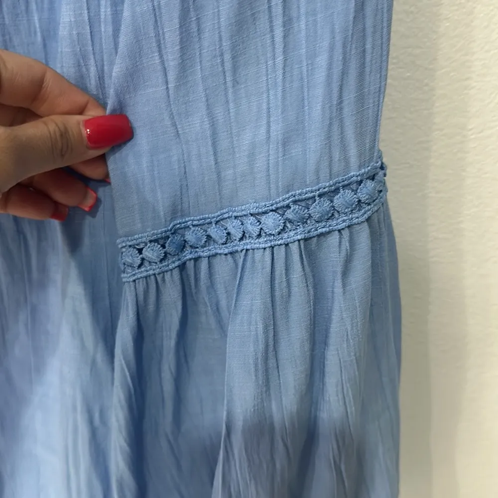 V Neck With Crochet Trim And Tie  Long Sleeve Top Sz 1 XL - Image 7