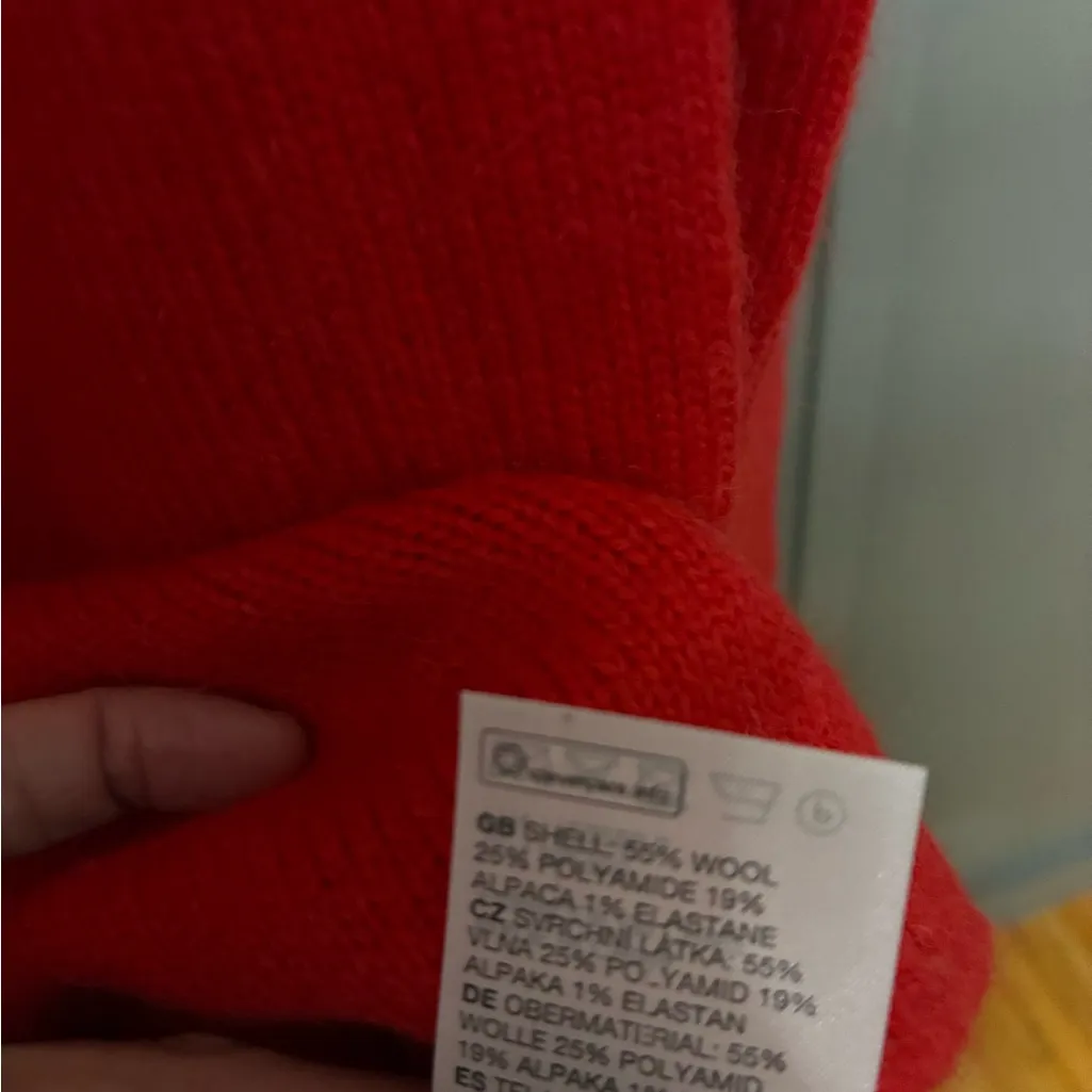 NWT & Other Stories Vibrant Red Wool Alpaca Sweater - Image 7