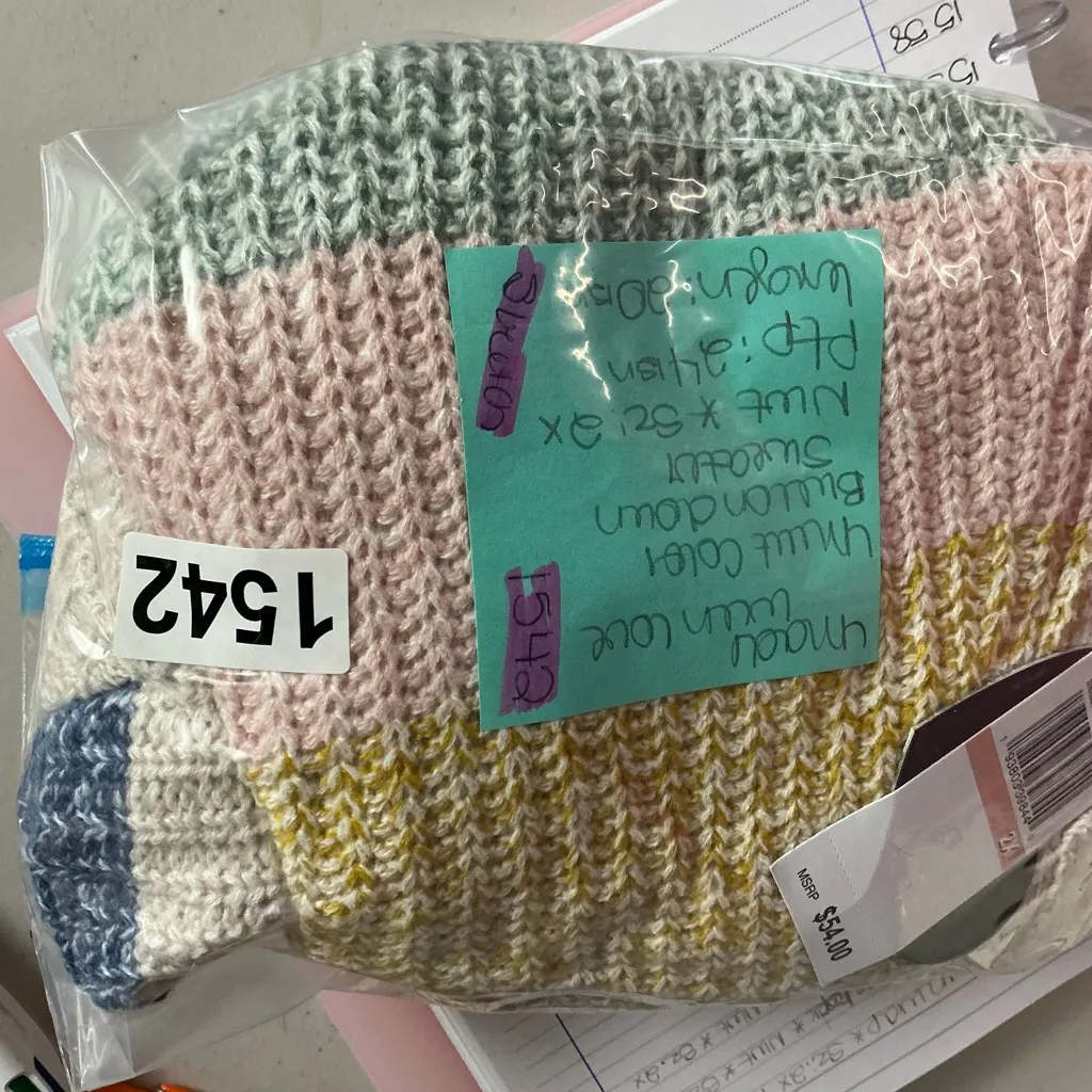 Vince Pastel Striped Women's Cardigan Yellow Size 2X - Image 7