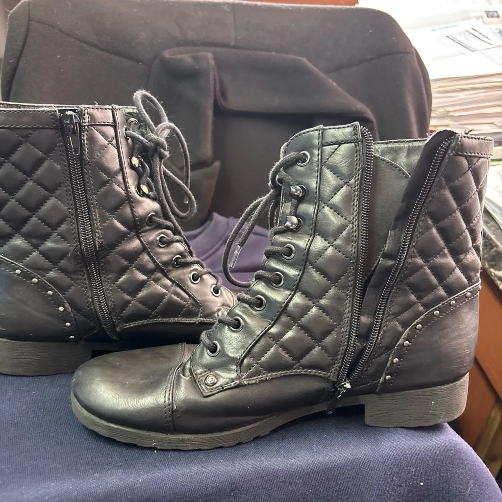 G by Guess Black Combat Boots - Image 4