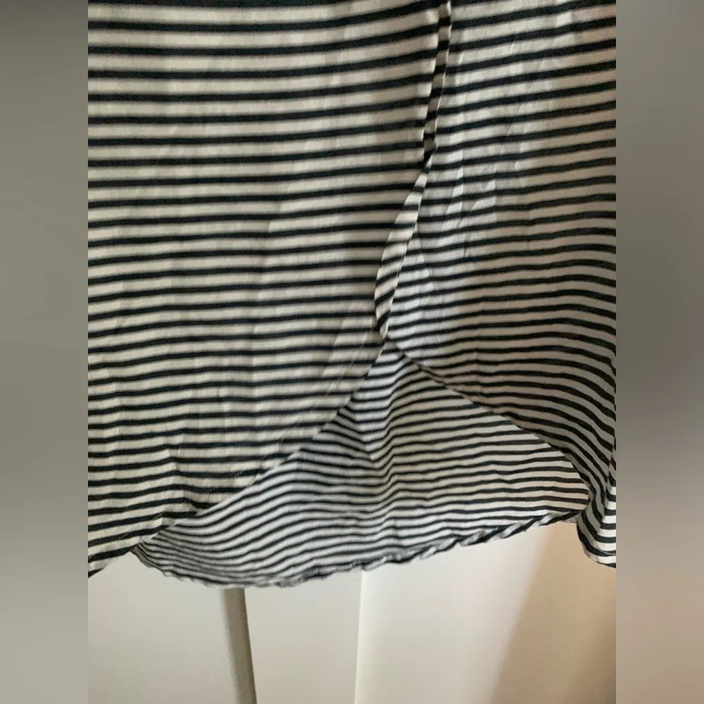 Kate Spade Saturday Black & White Striped Oversized Top XS Silk Cotton Blend - Image 2