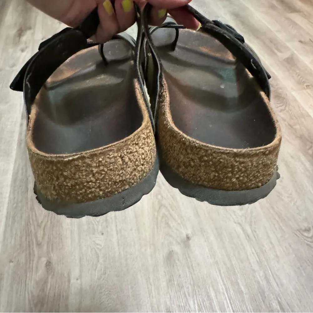 Birkenstock Women's Mayari Birkibuc Sandals Pebbled 38 Brown Black - Image 9