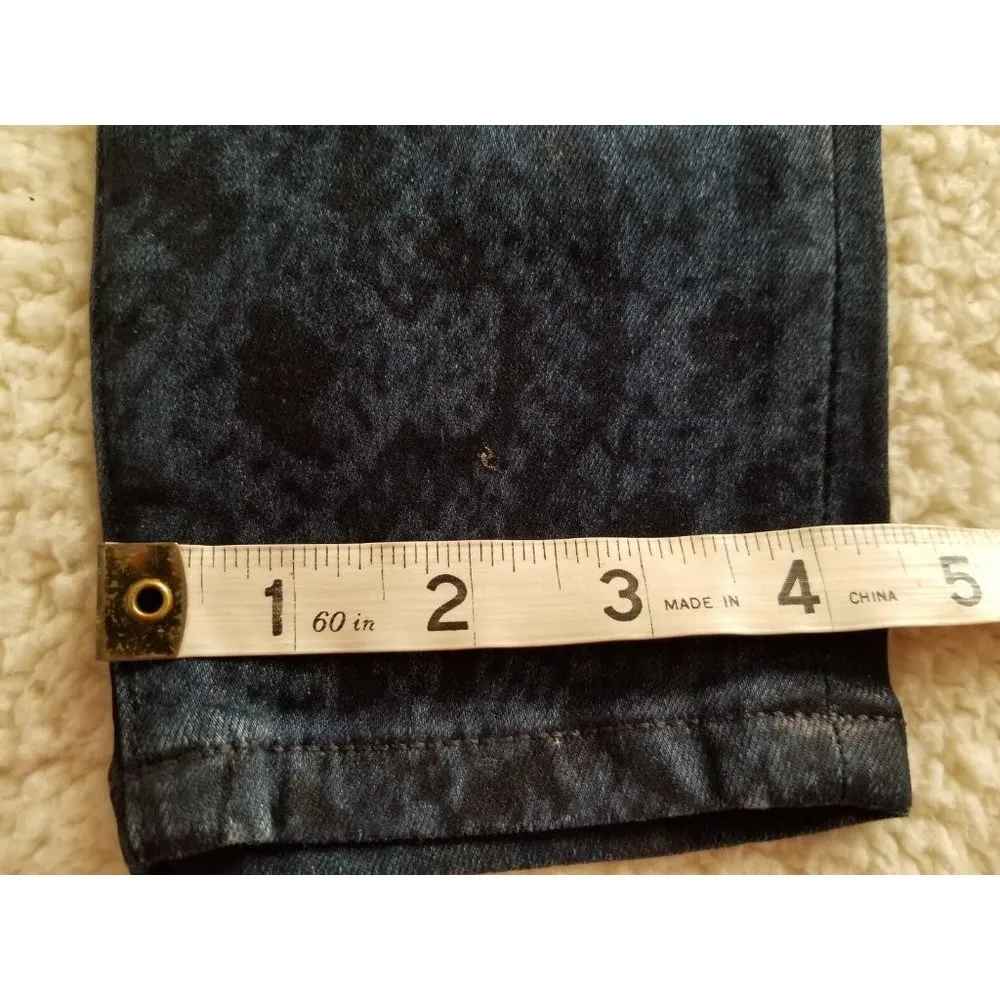 Joe's Jeans The Charlie High-Rise Skinny Ankle Black & Blue Snake Print Sz 25 - Image 15