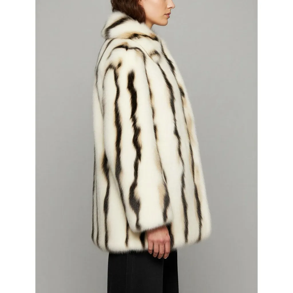 ADER ERROR Faux Fur Oversized Jacket, Off - Image 3