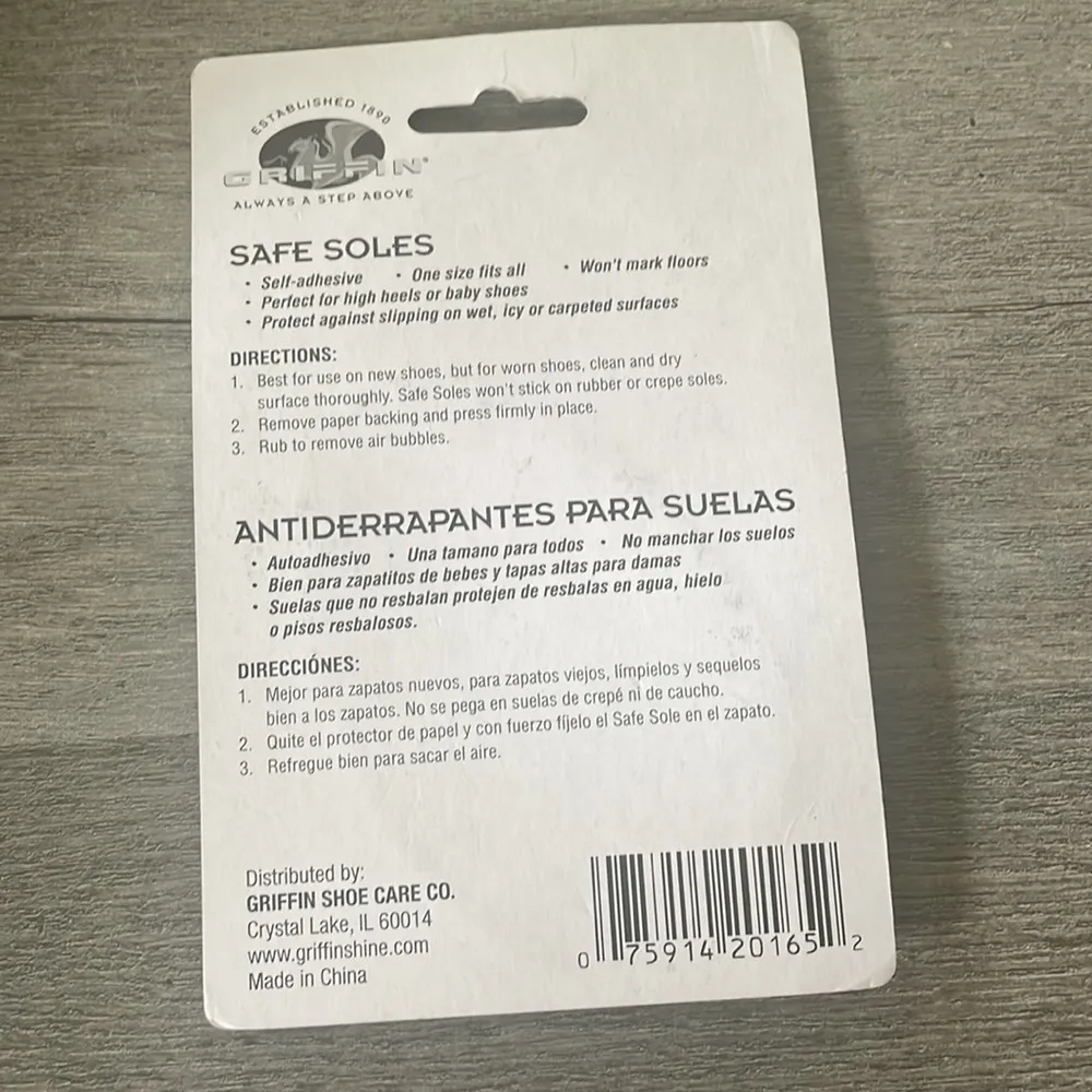 Women’s Griffin Shoe Care Safe Soles Self adhesive Soles, One Size Black - Image 3