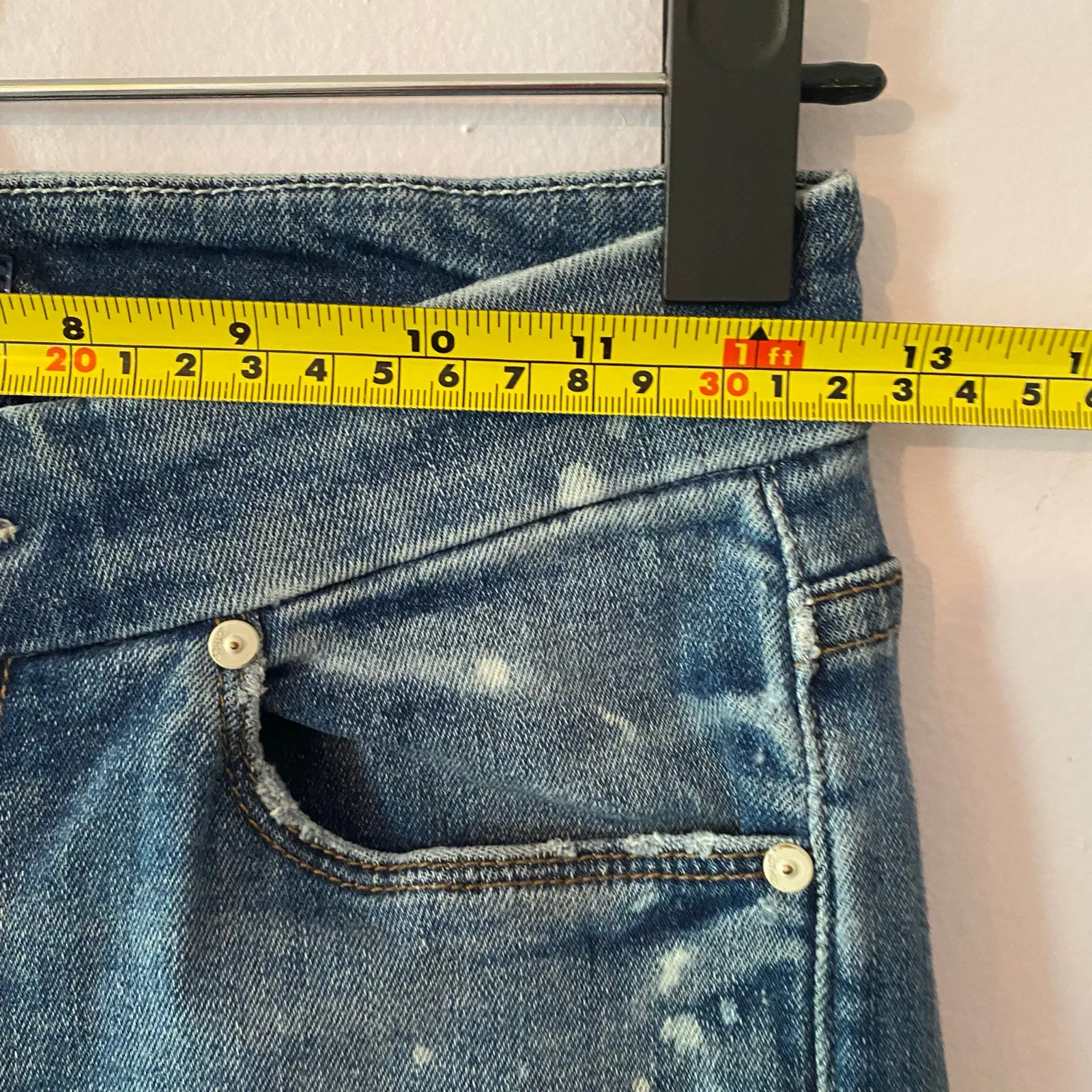 Mother Denim 24 Looker Ankle Fray Loud Is How I Love You Skinny Distressed Jeans Blue - Image 11