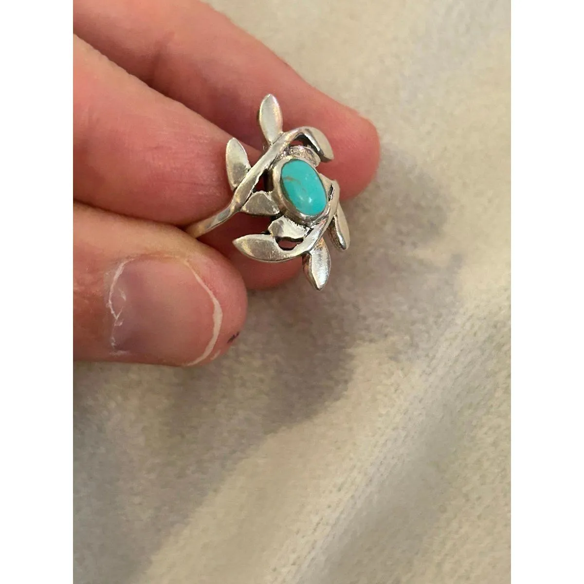 ring band sterling silver 925 beautiful unique lot a20 size 5 2.39g leaves - Image 4