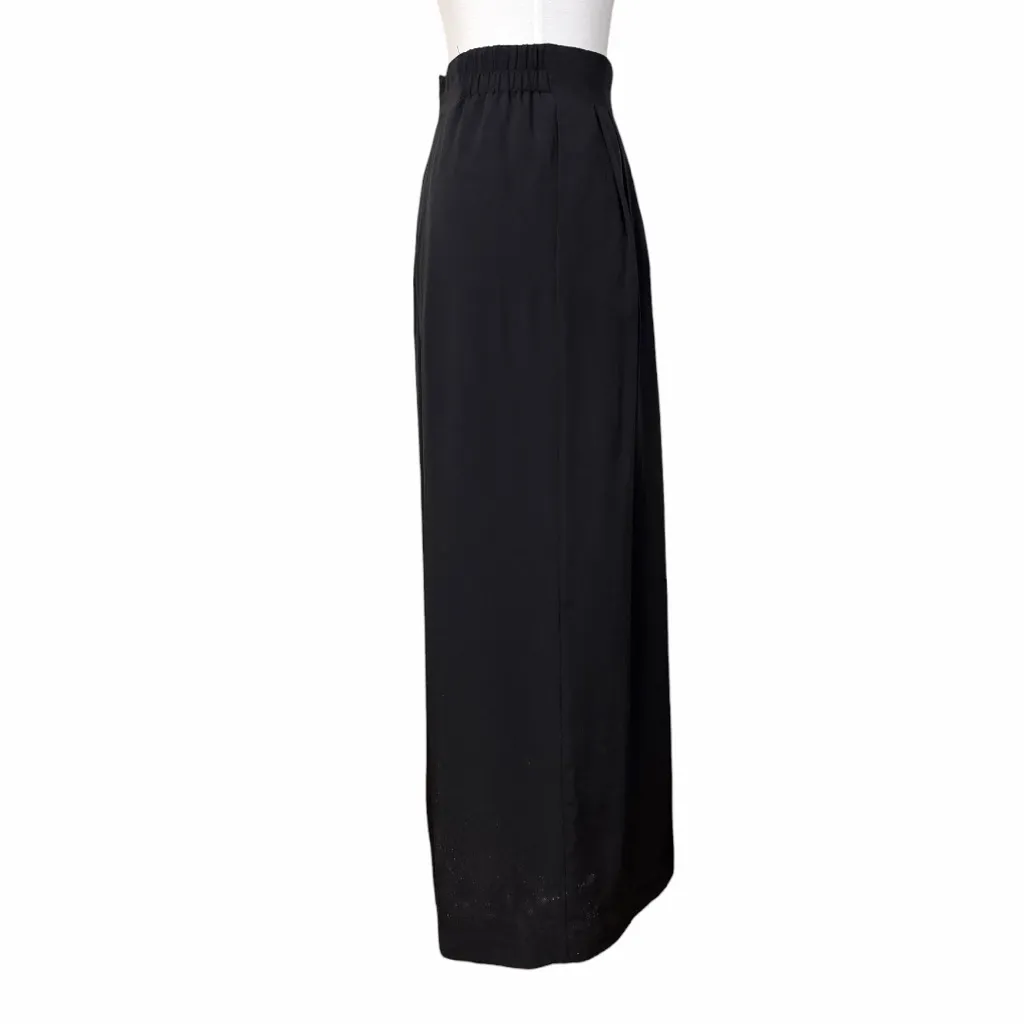 Vintage Spiegel Black Wide Leg Palazzo Pants High Rise Pleated Women’s Size 8 - Image 4