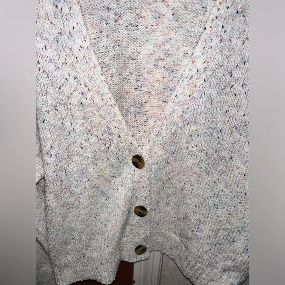 Lulus Happy Thoughts Beige Multi Knit Cardigan Sweater - Image 8