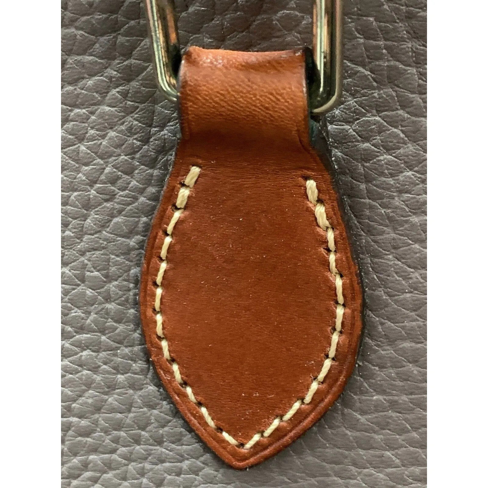 Elephant Gray Zip Zip Satchel With Registration Card Dooney Bourke - Image 14