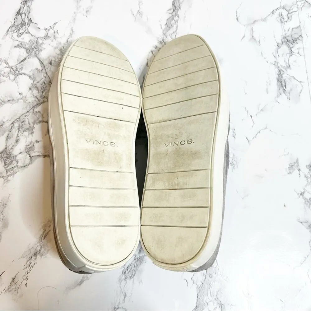 Vince Banler flannel and suede slip on sneaker gray Sz 8 - Image 5