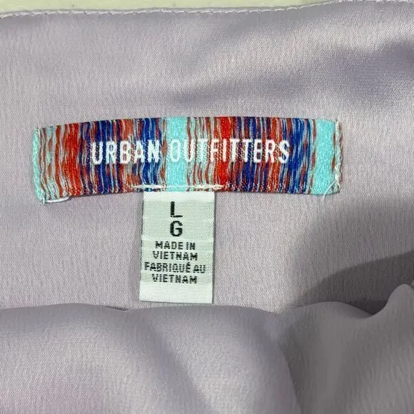 Urban Outfitters Mallory Cowl Slip‎ Dress Rose Lilac Size L Satin Purple - Image 5