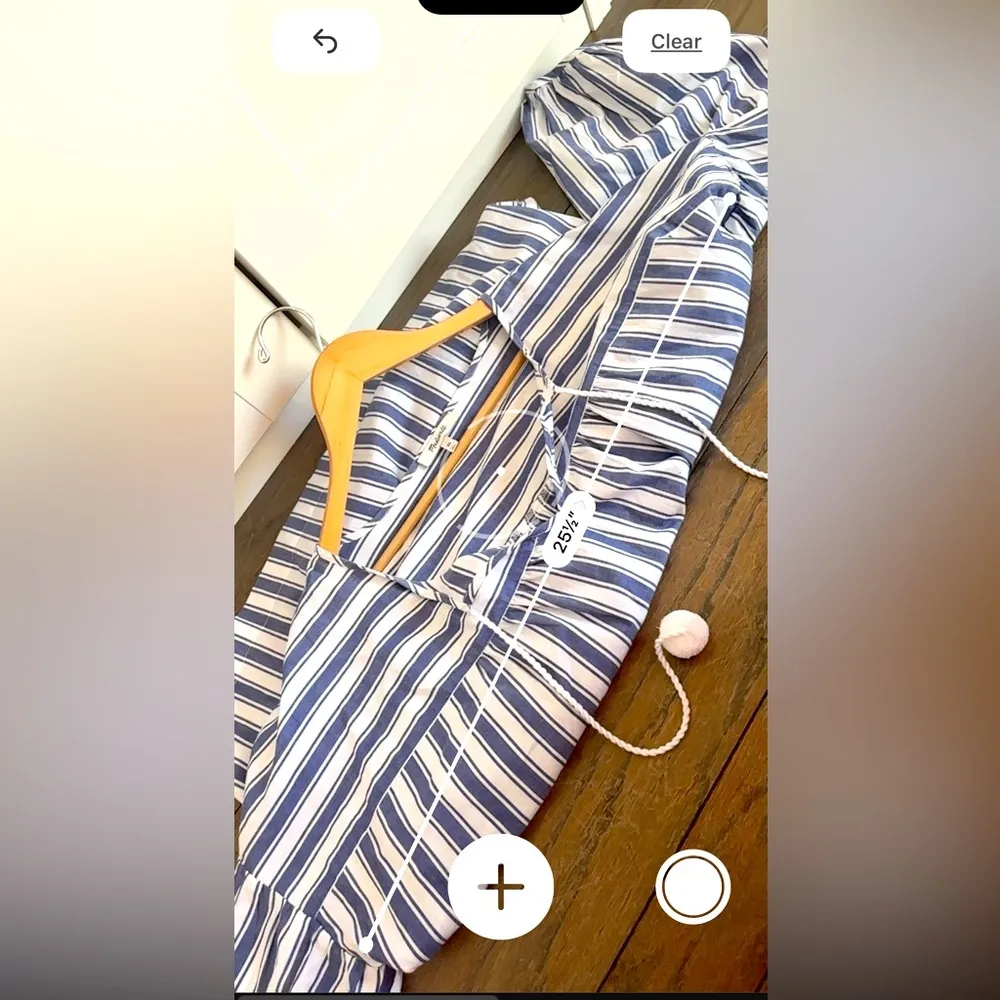 Madewell Striped Longsleeve Peasant Top XL Nautical Beach Resortwear - Image 6