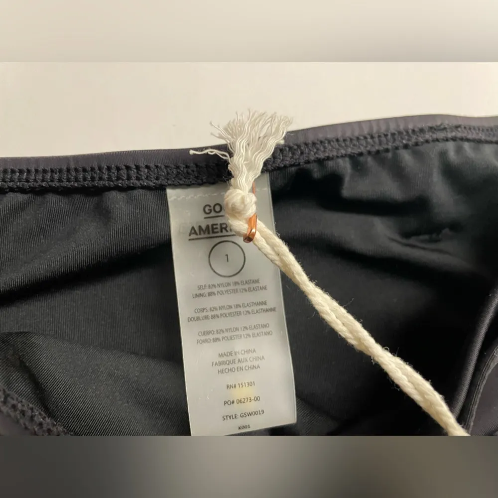 Showoff Bikini Bottom in Black Good American Size 1 NWT - Image 8