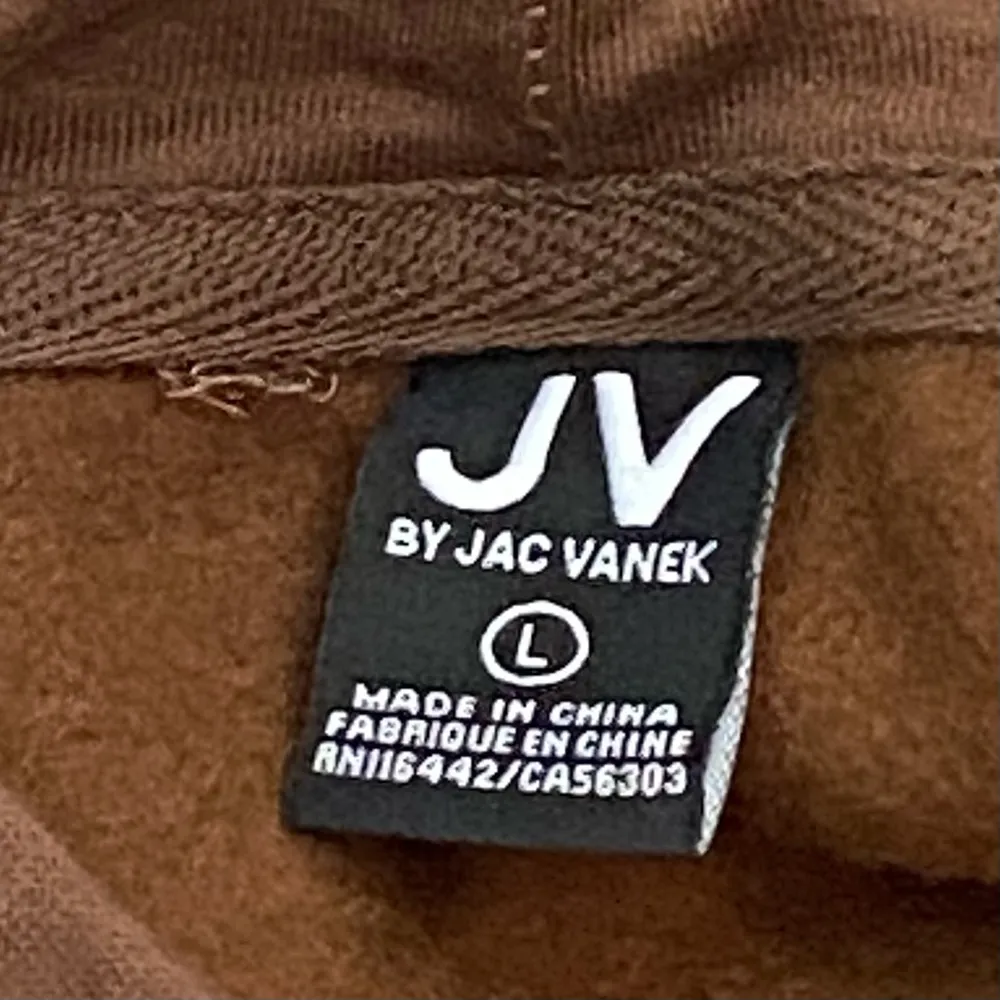 JV by Jac Vanec Burning Hell Brown Cropped Hoodie Size L NWT - Image 10