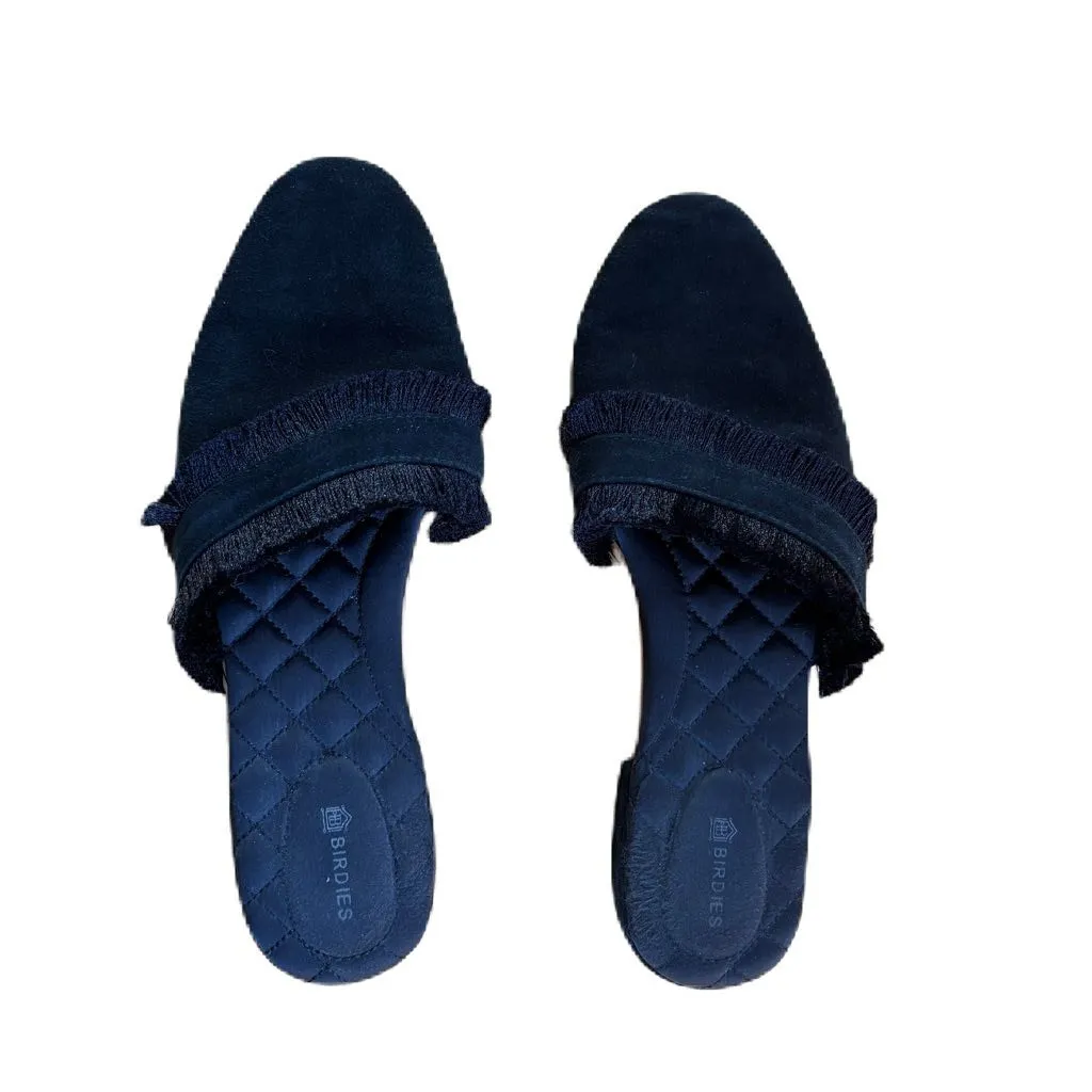 Birdies Ani Fringe Mules Slides Black Size 8 Suede Fringe Loafers Women’s Size 8 - Image 4