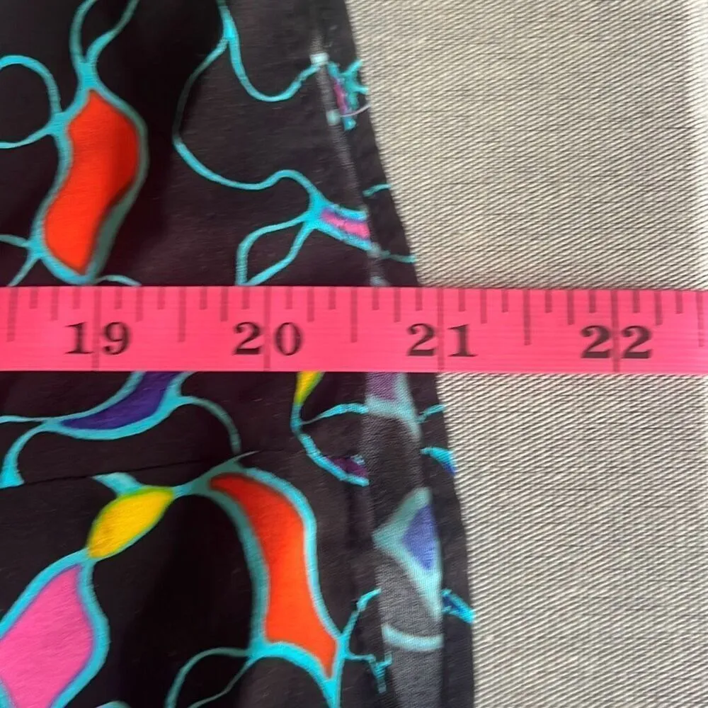 Staud Josephine Black Colorful Logo Print Side Zip Sweetheart Neck Top Blouse 12 - Image 16