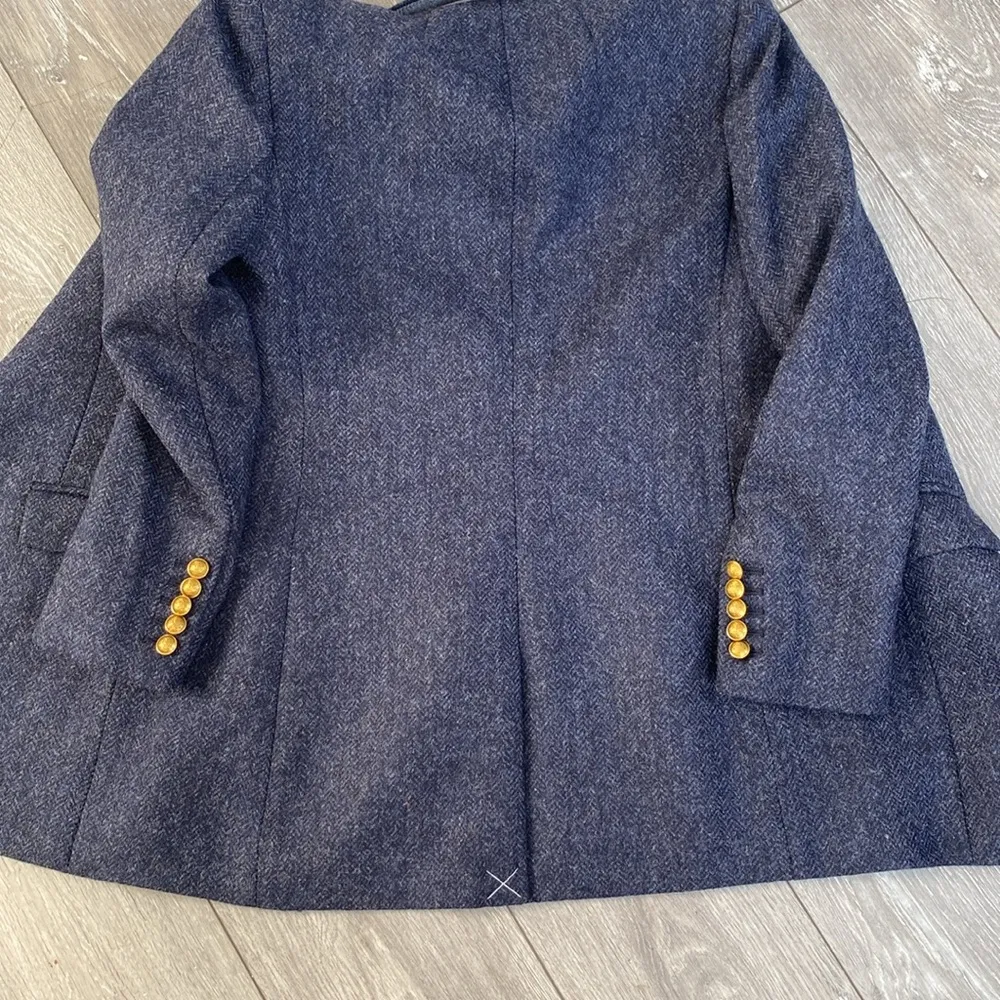 J.Crew WOOL BLUE HERRINGBONE PARKE BLAZER JACKET SZ 2 - Image 8