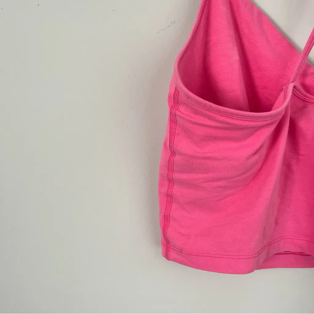 Victoria’s Secret PINK Racerback Crop Top Size Medium Hot Pink - Image 8