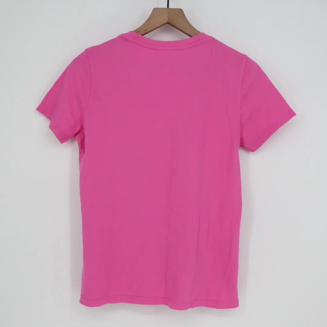 American Giant Women Crew Neck Short Sleeve Cotton Tee Made in USA Size S Pink - Image 5