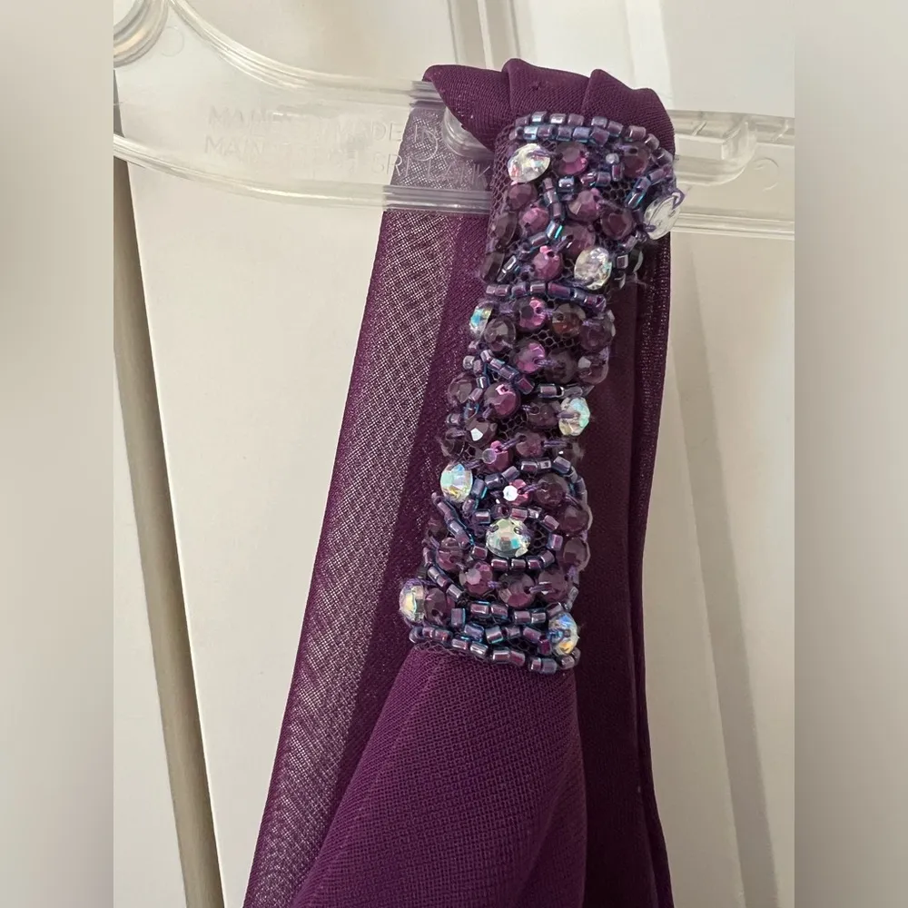 CACHET Dark  Purple Prom Dress GOWN Sz 4 - Image 4