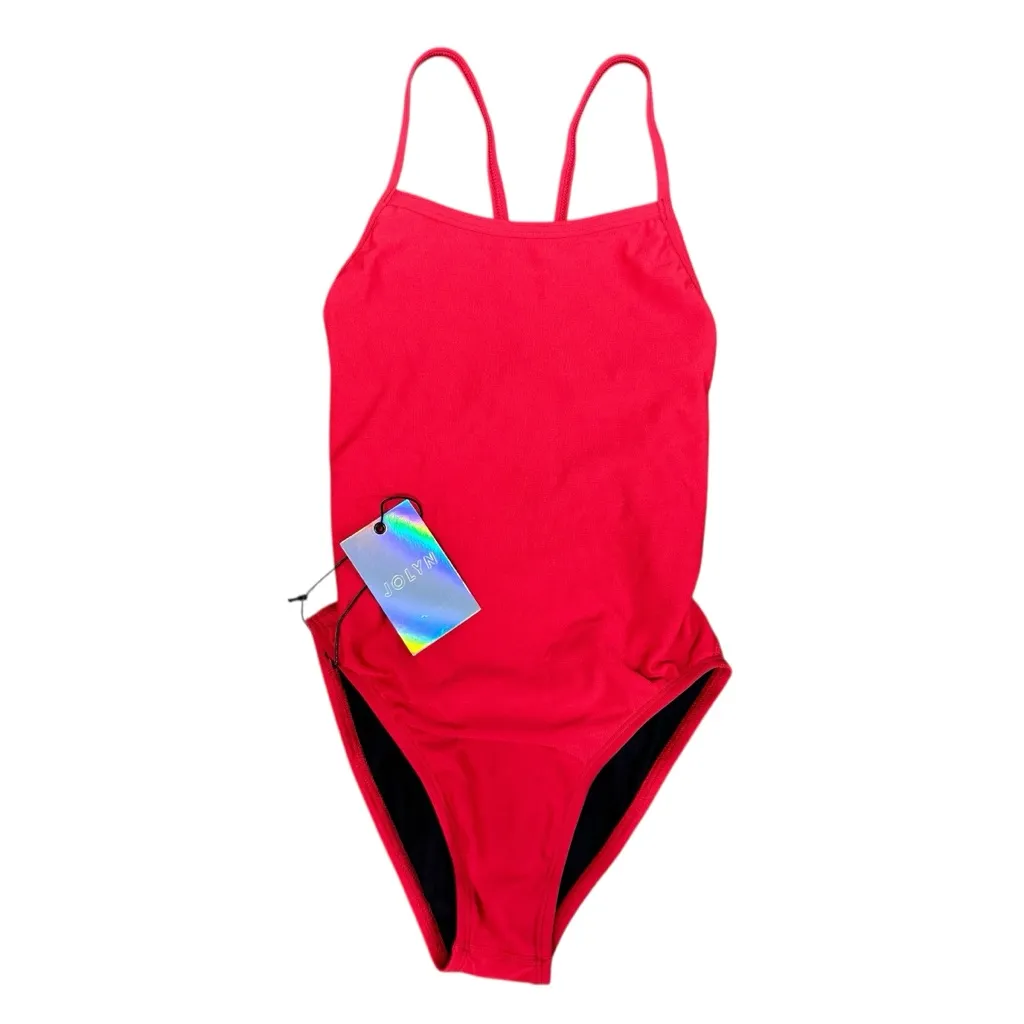 NEW Jolyn Perry One Piece Swimsuit Swimming Racing Red 26 NWT Size 2 - Image 3