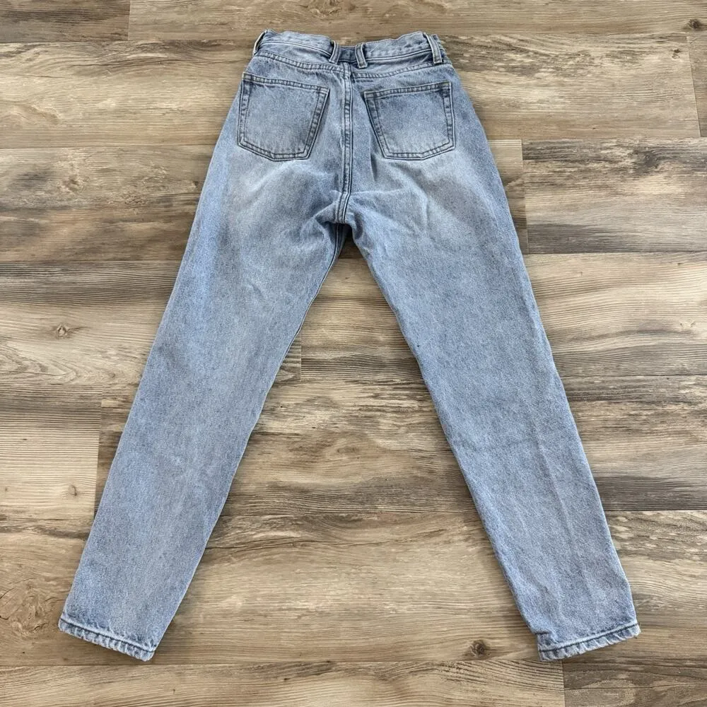 J. Galt High Rise Tapered Leg Mom Jeans Women’s Small Light Wash Denim Blue Size 24 - Image 2