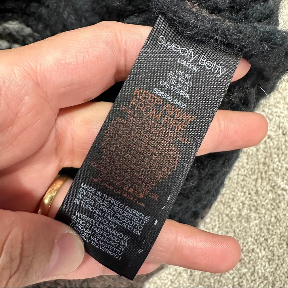 Sweaty Betty Weekender Roll Neck Jumper Chunky Sweater Wool Alpaca Blend Size M - Image 14