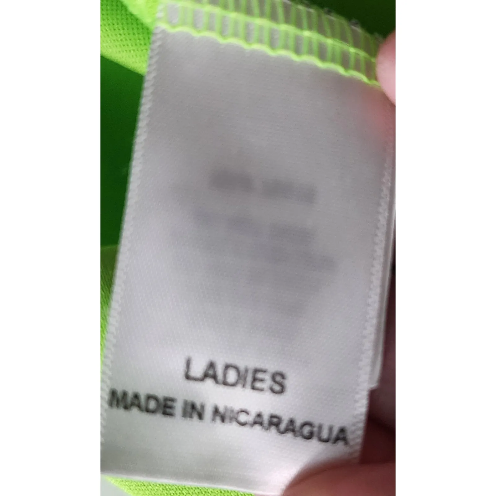 Badger Sport Ladies V Neck Short Sleeve Athletic T Shirt Lime Green XS - Image 3