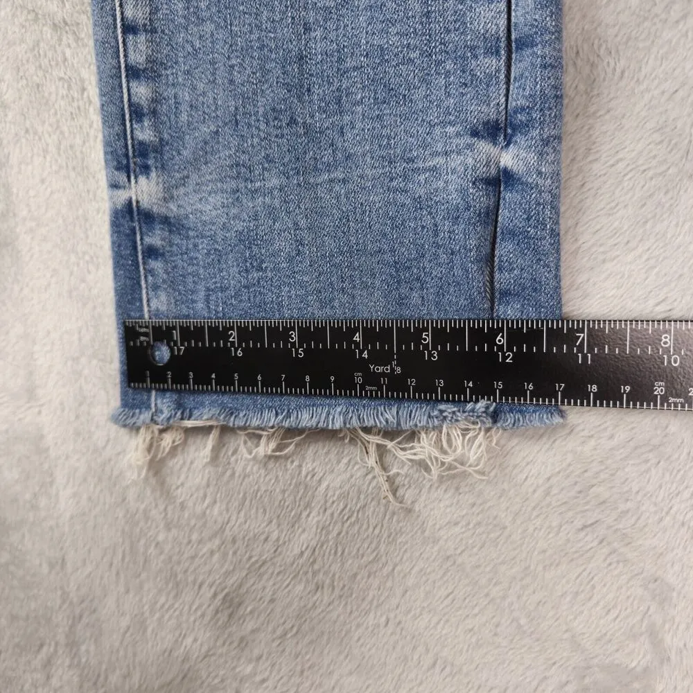 Mih Jeans Womens 29 Daily Jean High Rise Straight Split Raw Hem Stretch Denim - Image 11