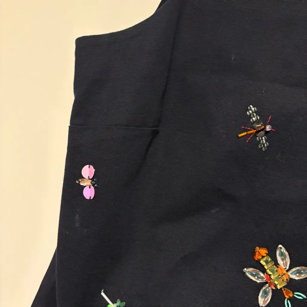 RSVP Talbots Sequined Insect Sleeveless‎ Tank Top Navy blue size 12 petite - Image 7