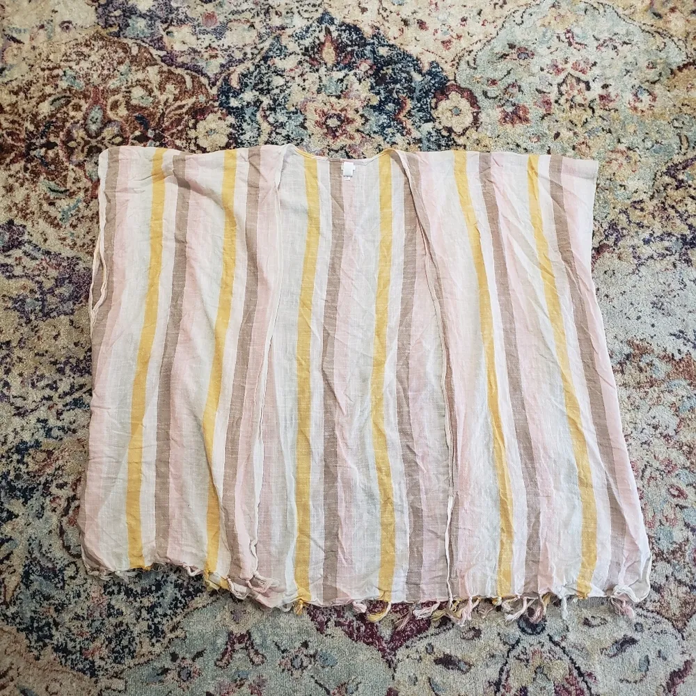 Aerie Kimono Fringe Striped Swim Coverup - Image 4