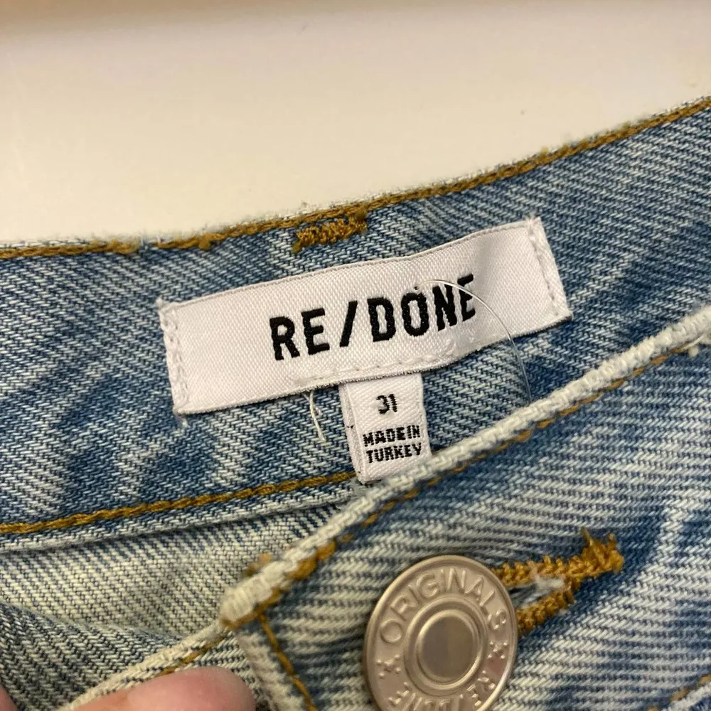 NWT Re/Done Faded Vintage Indigo Button Fly '70s Bootcut Jeans Size 31 - Image 5