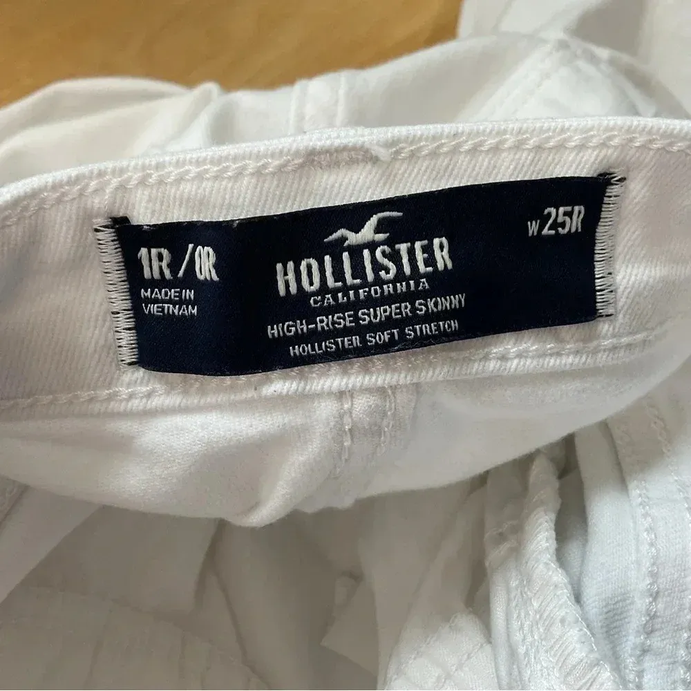 Hollister High Rise Super Skinny White Jeans‎ Size 1R/0R - Image 7